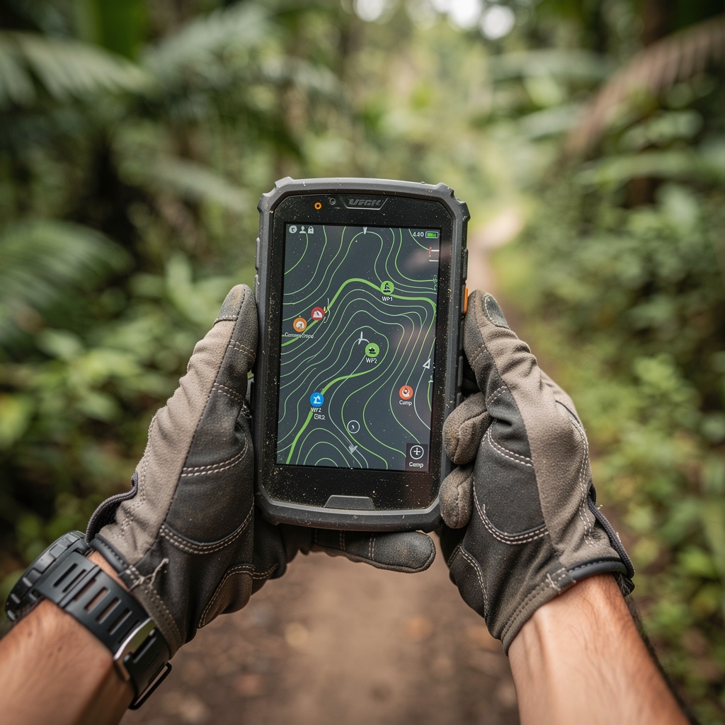 Proses dokumentasi jalur trekking di lapangan oleh tim Sennavix
