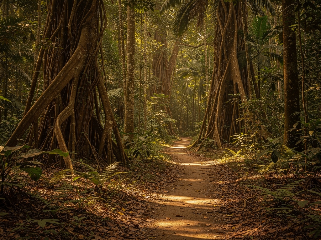 Jalur trekking di hutan Sulawesi